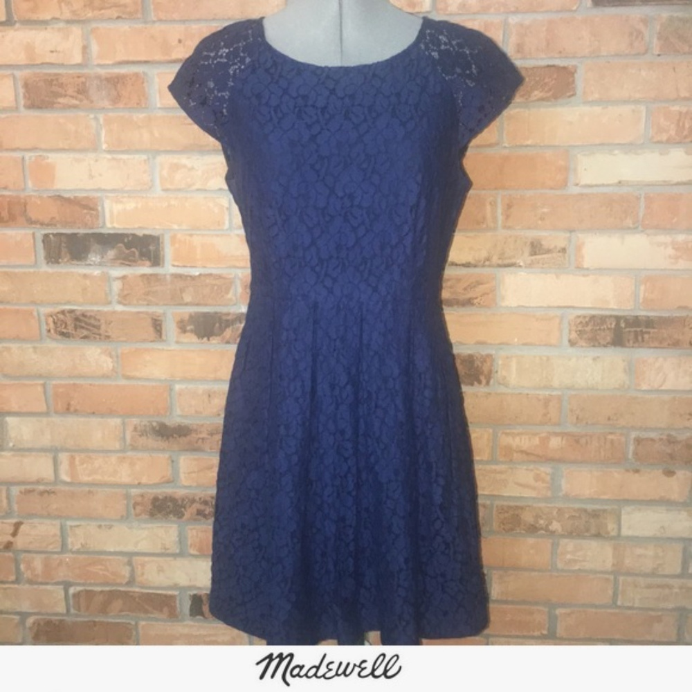 Madewell Navy Blue Lace Dress